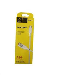 DENMEN DATA CABLE D01T TYPE C white | cooee.gr