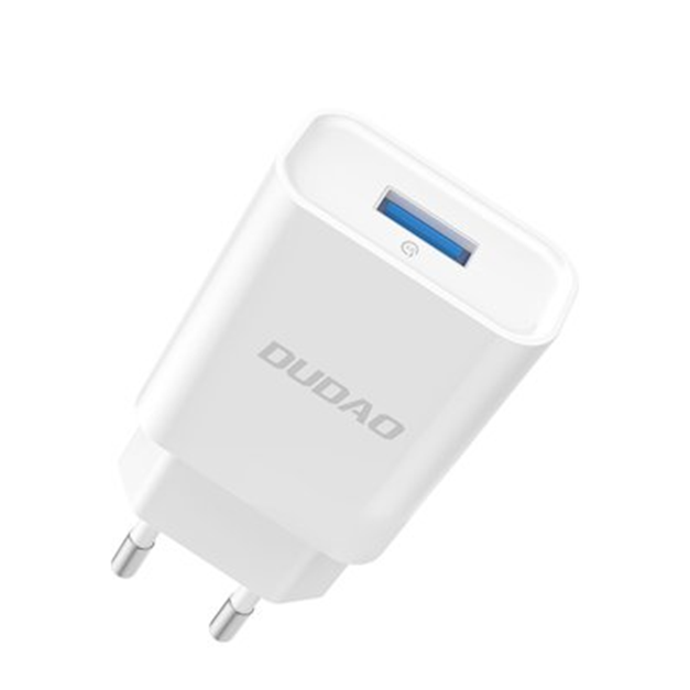 DUDAO HOME TRAVEL EU ΑΝΤΑΠΤΟΡΑΣ ΤΑΞΙΔΙΟΥ USB WALL CHARGER 5V/2.4A QC3.0 QUICK CHARGE 3.0 A3EU ΑΣΠΡΟ | cooee.gr