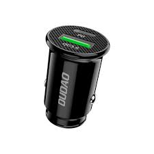 DUDAO FAST USB TYPE-C PD / USB CAR CHARGER QC 3.0 3A Μάυρο | cooee.gr