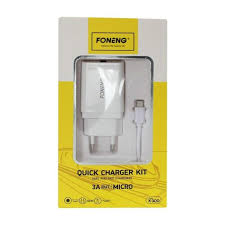 Foneng K300 Travel Charger - 2,4A USB plug + lightning cable set white | cooee.gr