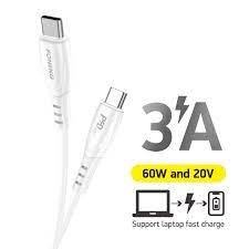 FONENG USB TYPE C - USB TYPE C CABLE 3A 60W 1 M POWER DELIVERY QUICK CHARGE X73 white | cooee.gr