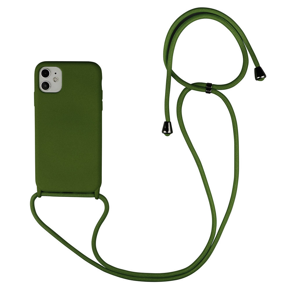 cooee CROSSBODY STRAP TPU CASE FOR IPHONE 13 (6.1'') σκούρη πράσινη | cooee.gr
